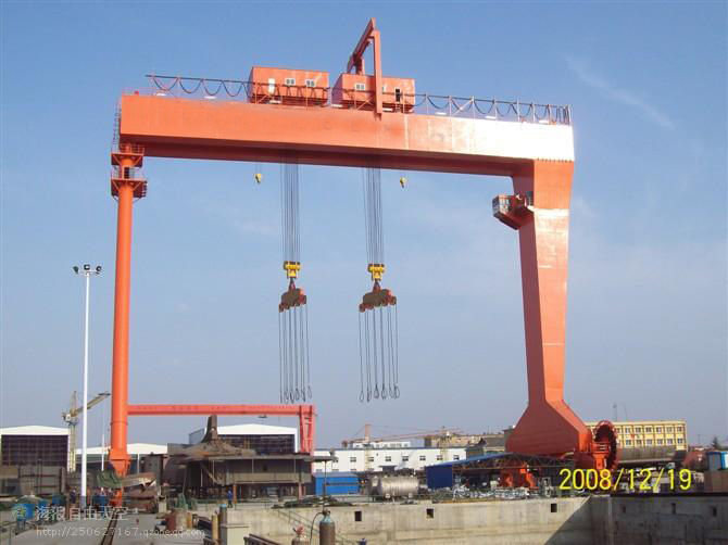 Double Beam Electric Long Traveling Gantry Crane for Container