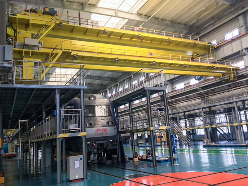 China 
                Electric Double Beam Overhead Travelling Crane with Open Winch Trolley
             supplier