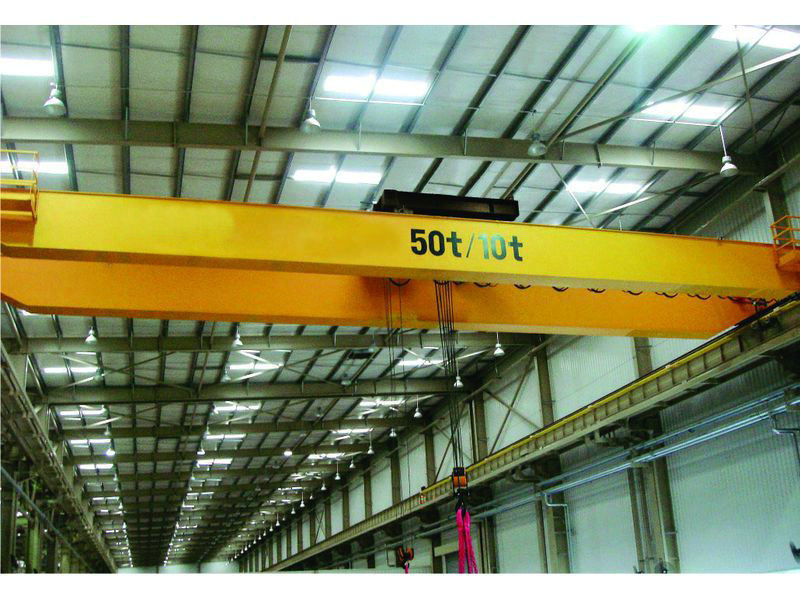 Electric Double Girder Overhead Travelling Crane with Open Winch Trolley