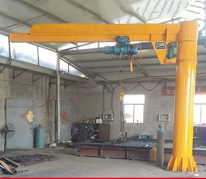 Foundation Mounted Cantilever Column Fixed Swing Slewing Jib Crane