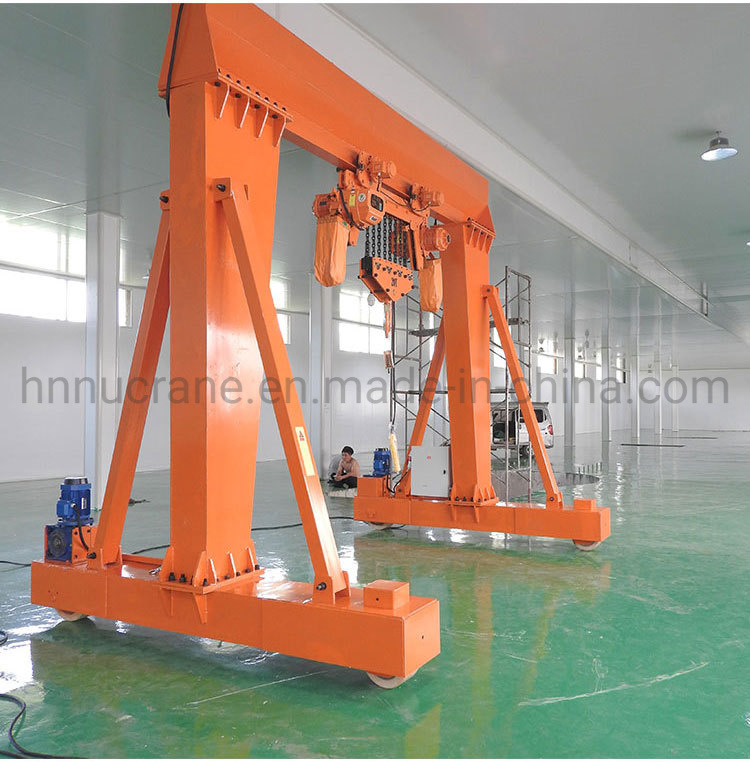 Hand Travel Portable Gantry Crane 3ton with Electric Hoist