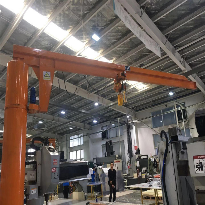 Heavy Equipment Crane Fixed 2 Ton Column Slewing Electric Hoist 0.5t Jib Crane with Spreader