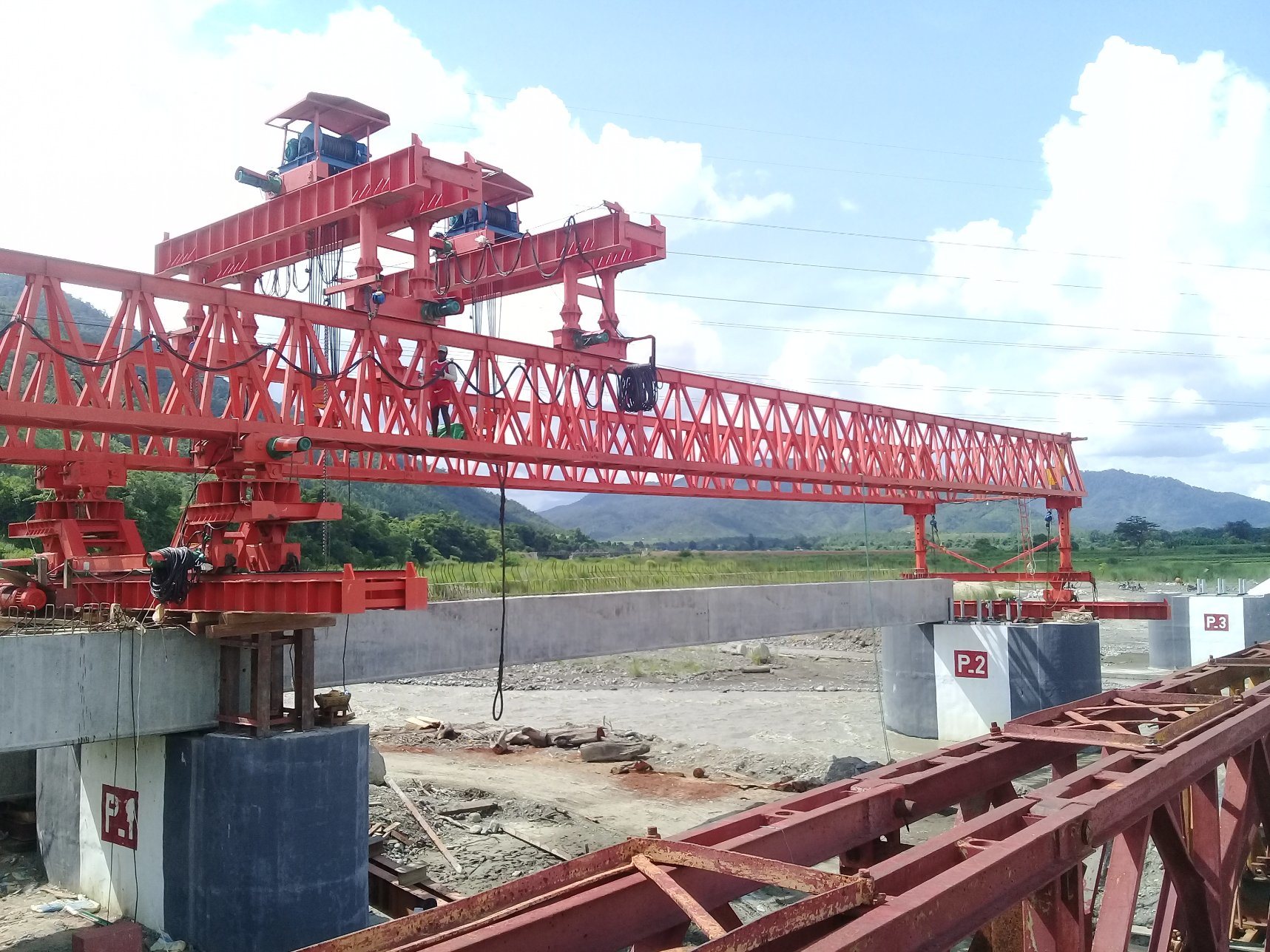 High Speed Railway Bridge Launching Erection Girder Crane