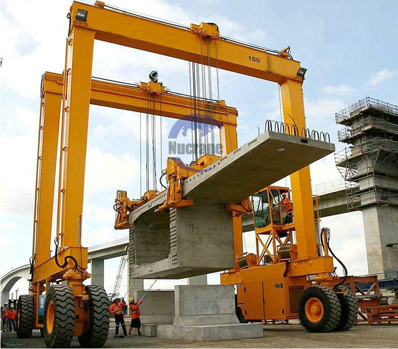 Hydraulic Double Beam Rubber Tired Mobile Gantry Crane