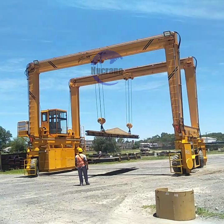 
                Gantry hidráulico de bicicleta para elevação de objetos pesados/barras telescópicas/50t guindaste de pórtico hidráulico
            