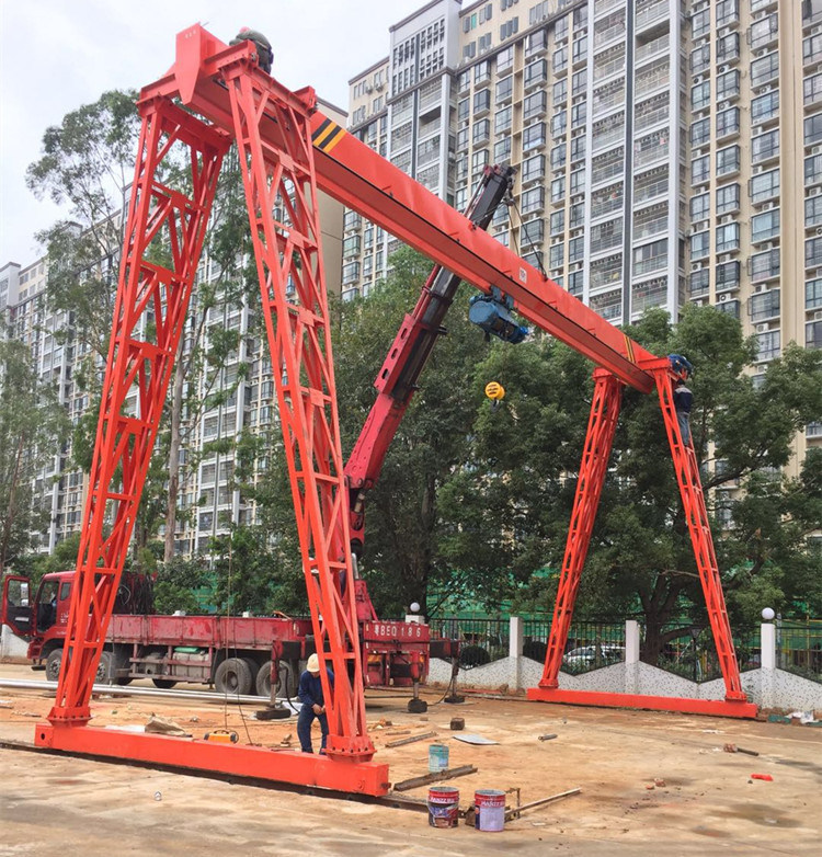 
                L type en forme de 25 tonnes Type de boîte électrique unique Prix de grue à portique de levage de marbre de poutres
            