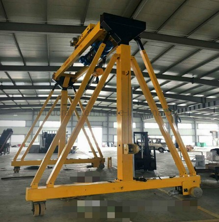 Light Lift Duty Portable Wheel Type Hand Push Moving Gantry Crane