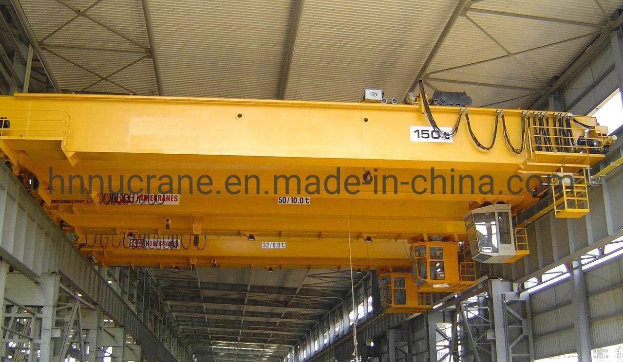 Machinery and Iron Casting Double Girder Bridge Overhead Crane Lifting for Metallurgy Workshop