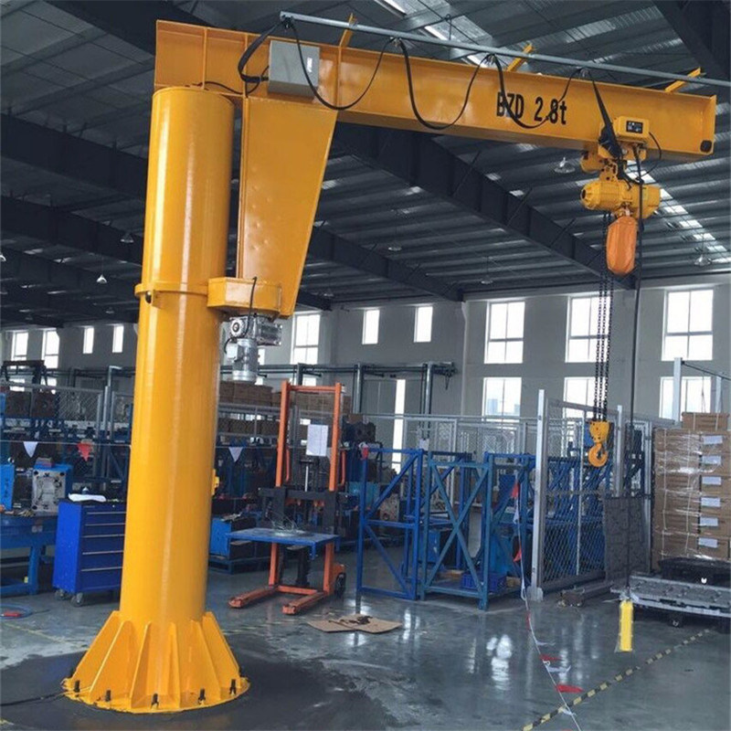 Manual Operation Cantilever 180 Degree Rotation Fixed Pillar Jib Crane 5000kg Used for Warehouse Lifting Equipment