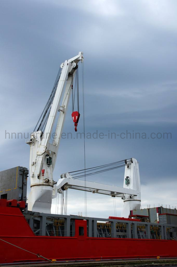 Marine Hydraulic Offshore Pedestal Crane 2t 12m Ship Crane Fixed Boom Type
