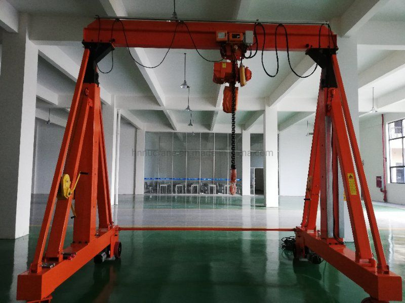 Mini Manual Indoor Trackless Mobile Portable Gantry Crane