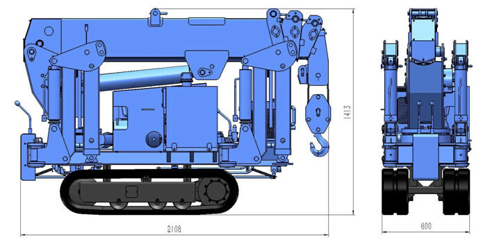 
                ミニスパイダークローラークレーン 5000kg 販売スパイダークレーン 5. トン
            