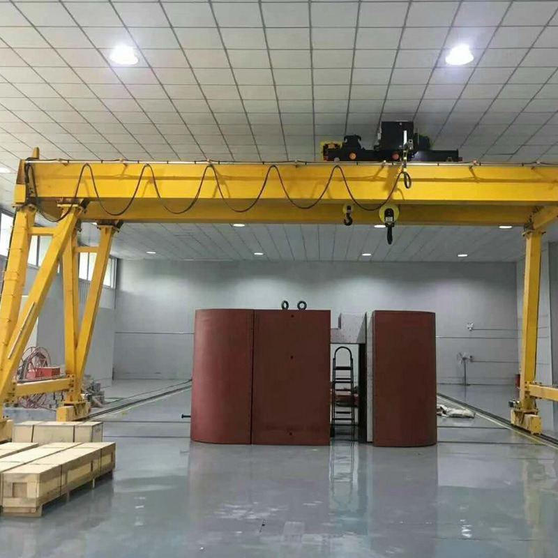 New Design Port Movable Cabin Control Rail Mounted Double Girder Container Lifting Gantry Crane