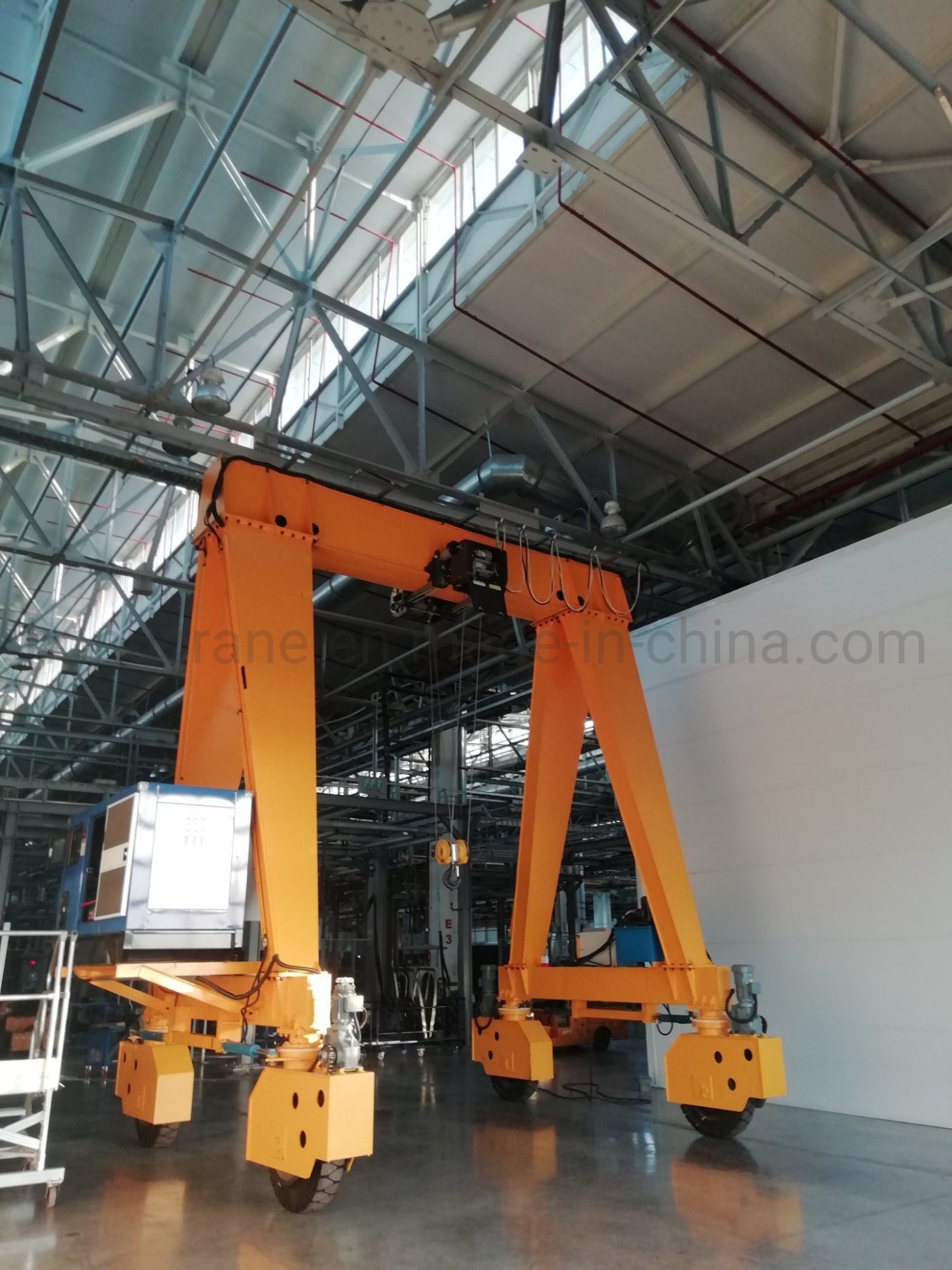 Outdoor Storage Yard Electric Hoist Single Girder Gantry Crane