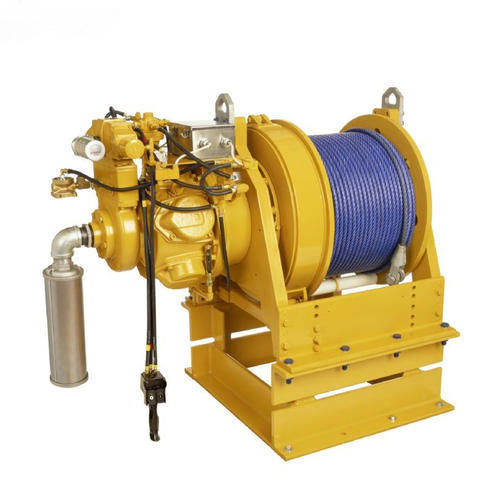 Pneumatic Umbilical Air and Electric Winch with Piston Motor, Automatic Brake