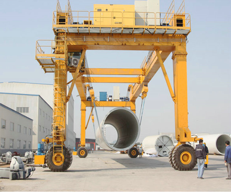 
                Container-Kran Für Hafenanlüftung, 50 Tonnen Gummireifen Gantry-Kran, Container-Kran Für Radträger
            
