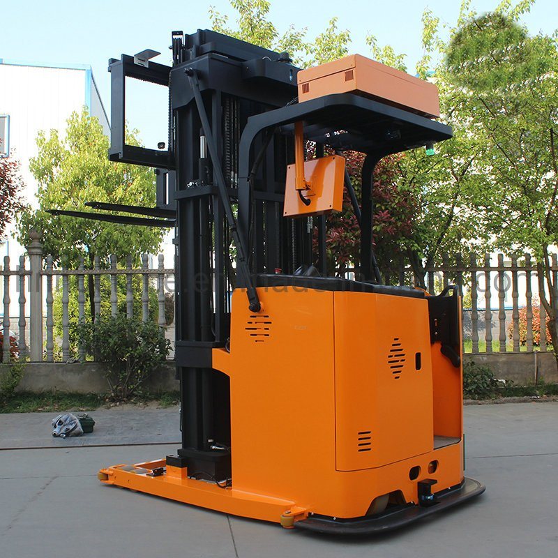 Rider Stacker 1ton 1.2ton 1.5ton Electric Forklift Straddle Stacker with Straddle Legs and Adjustable Forks