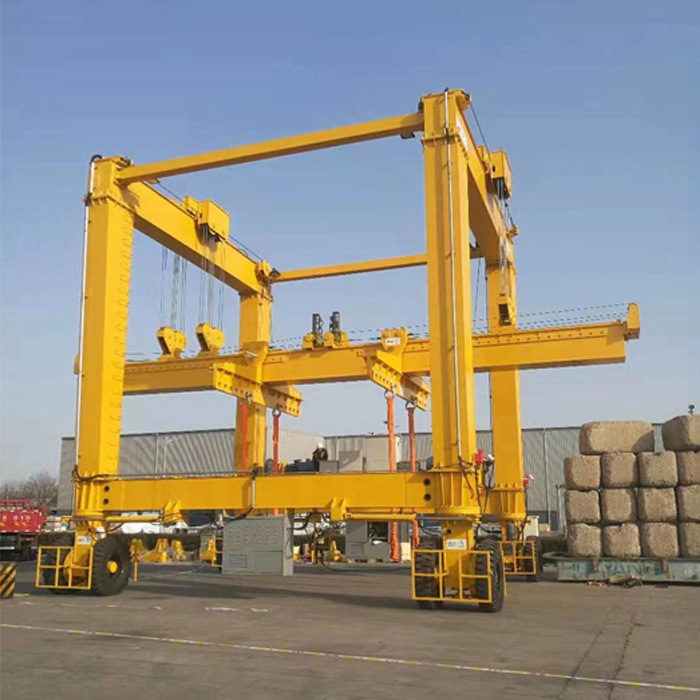 
                Shipyard Widely Used Wheeled 50ton Container Straddle Carrier Crane
            