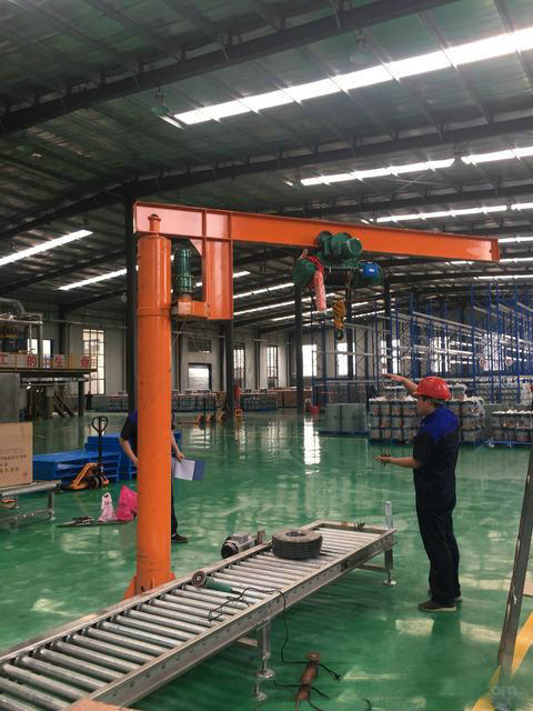 Small Workshop Electric Hoist 3t Pillar Mounted Jib Crane Equipment