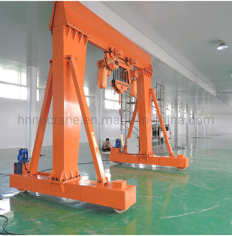 Wheel Crane Portable Manual Gantry Crane 3t Height Adjustable