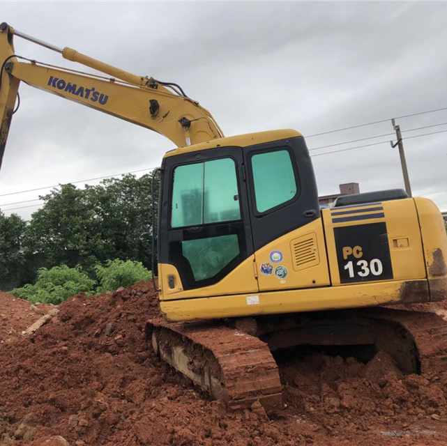 Used Original Paint Komats U PC130 Small Excavator Digger, Hydraulic Excavator PC130-7 Made in Japan