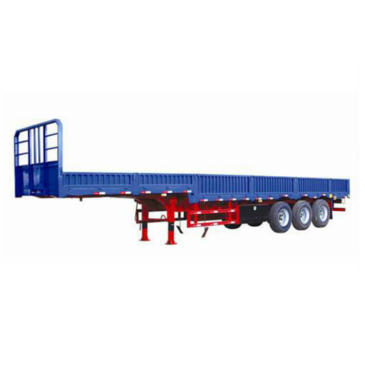 3 Axle 60tons Bulk Cement Transport Platform Semi Truck Trailer