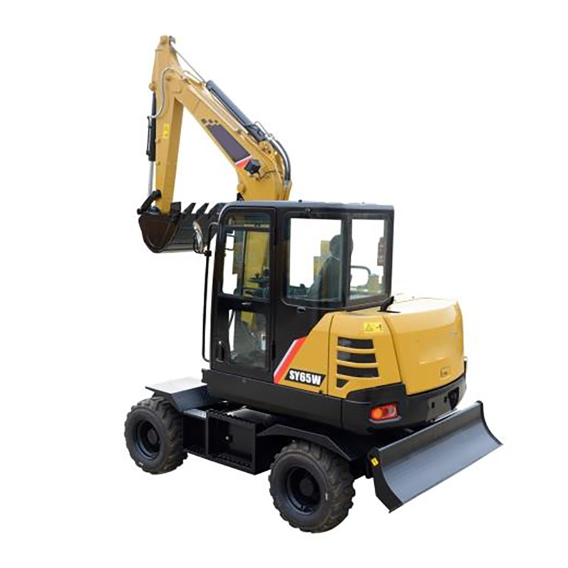 China 
                6tons Excavators Price of China Tire Excavator Sy65W
             supplier