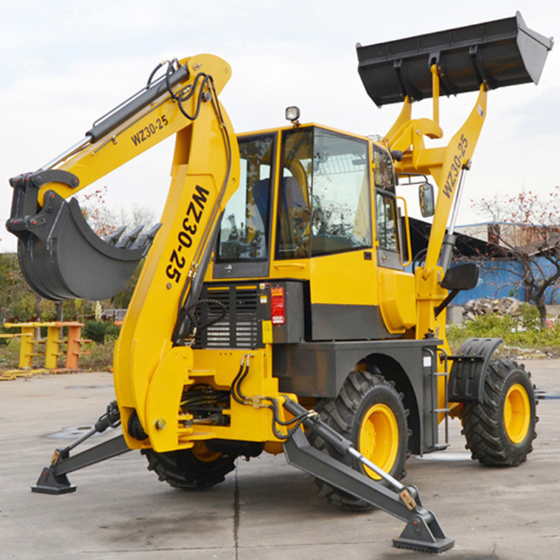 Chinese Hydraulic Wheel Backhoe Loader 3tons Xc870K Mini Tractor