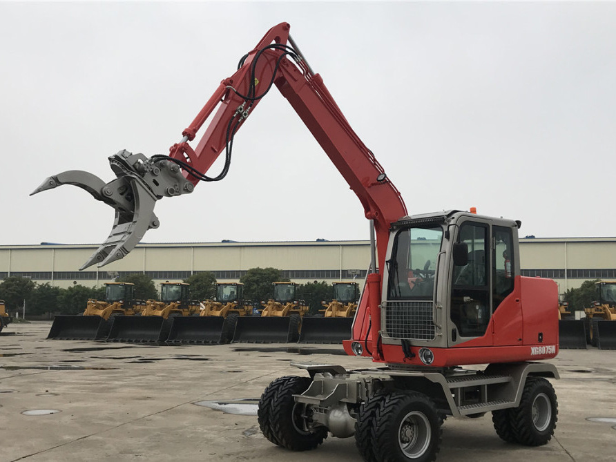 China 
                토공 장비 Xgma 14톤 소형 휠 굴삭기 Xg815W
             supplier