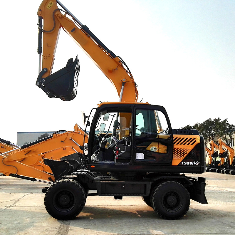 
                L′équipement lourd Hyundai 14tonne R150wvs 15tonne les excavateurs à roues
            