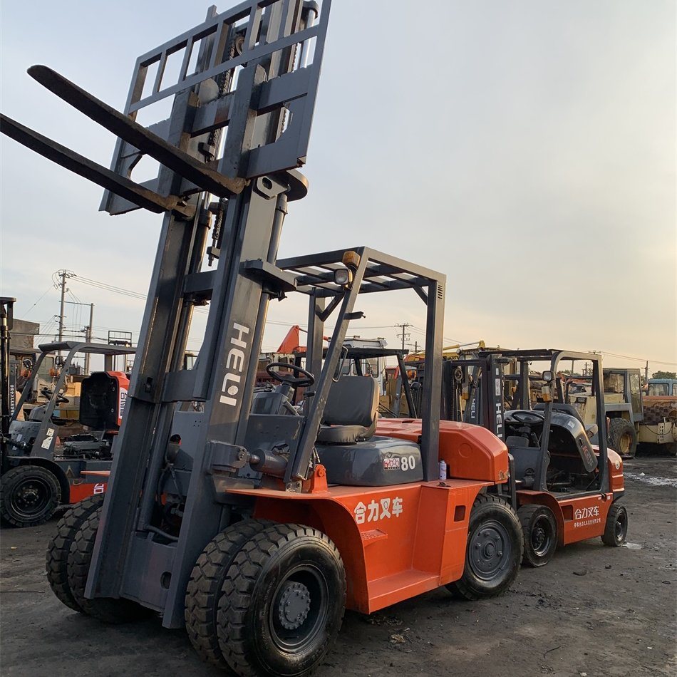 Heli 8ton Diesel Forklift Truck Heavy Duty Forklift with Side Shifter and Spare Parts Cpcd80