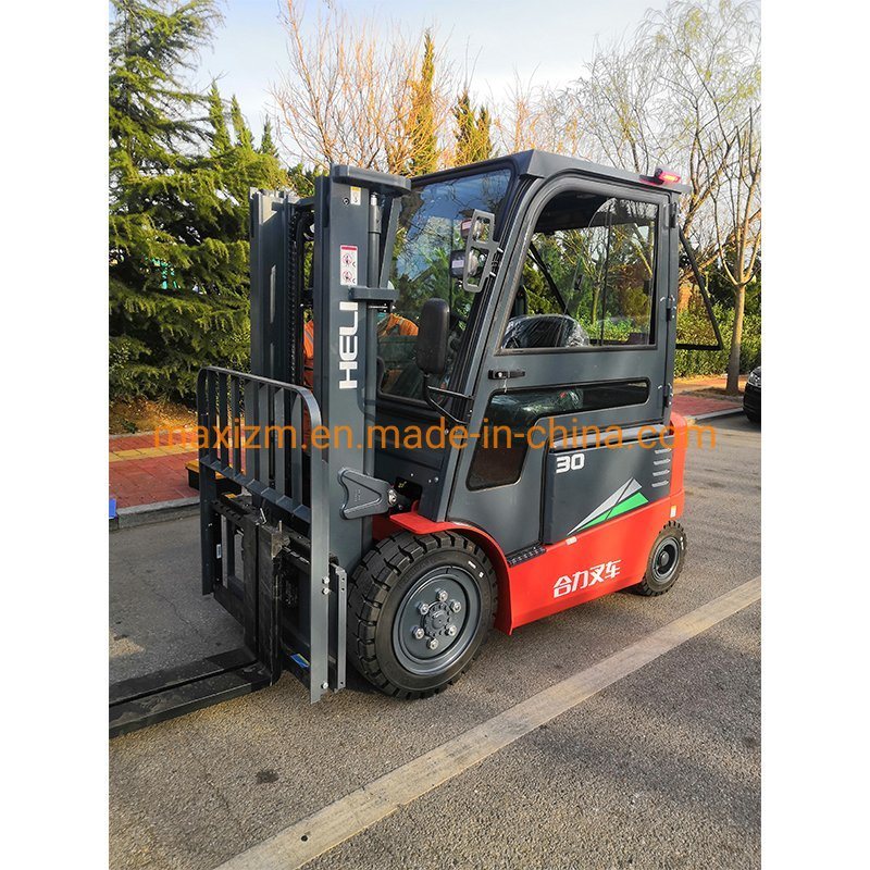 Heli AC Electric Forklift Cpd30 3ton Triplex 3 Mast Side Shifter Forklift