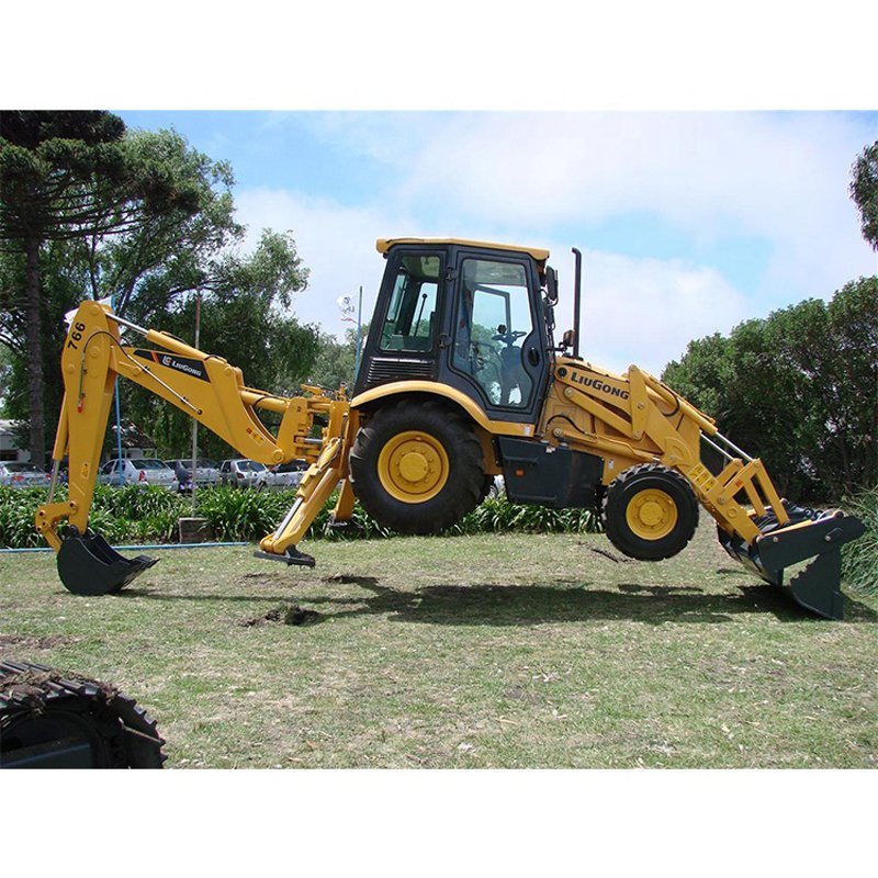 
                Liugong cargadora retroexcavadora con 1 m3 cargadora de ruedas frontal y 0,3 m3 Volver Digger Clg766 Clg766A
            