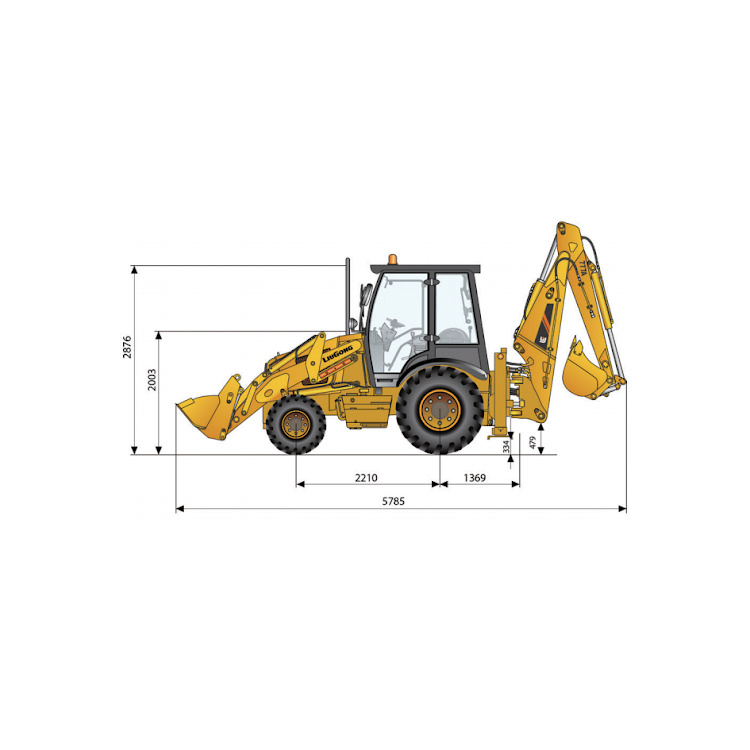 Liugong Multi-Function Backhoe Loader Clg775 with CE