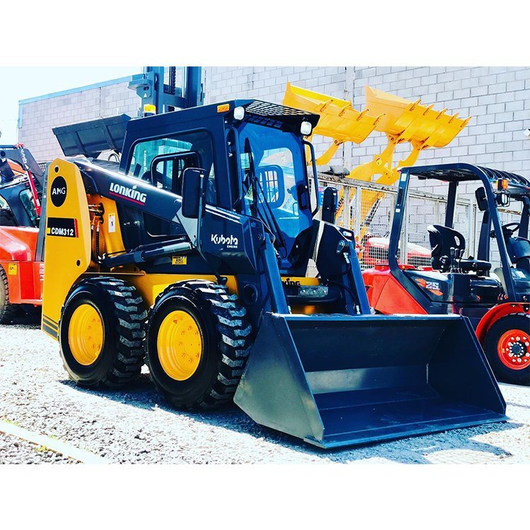 Lonking 1.2ton Skid Steer Loader with Snow Sweeper Cdm312