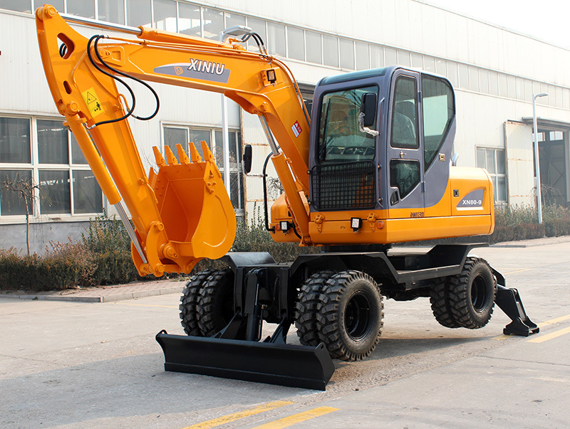 Xiniu Rhinoceros Xn80-9 Hydraulic RC Wheel Excavator Grab Bucket 8 Ton