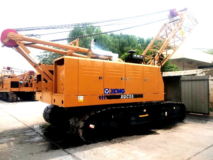 
                55 tonnes machinerie de construction de levage Mini grue hydraulique sur chenilles Xgc55
            