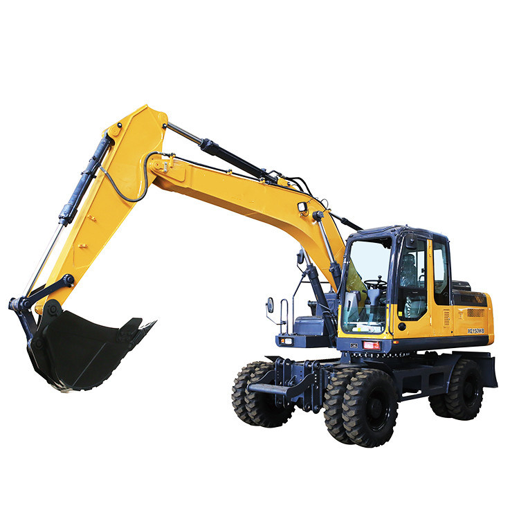 China Best Brand 15 Ton Mining Wheel Excavator Xe150wb with Hydraulic Pipeline and Hammer