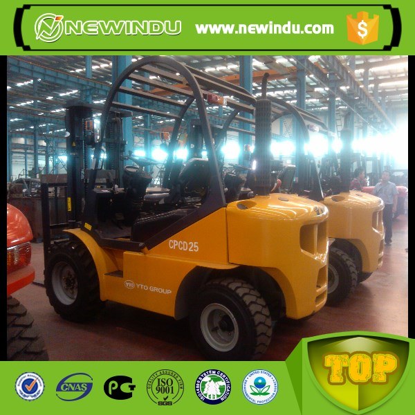 China Brand Mini 2.5ton Rough Terrain Forklift