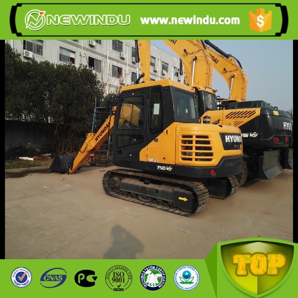 China Excavator Manufacturer Hyundai 7.5 Ton Hydraulic Construction Machinery Bucket Excavator 75bvs Digger