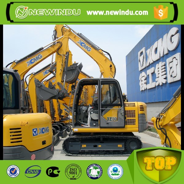 China 
                China Nueva 8 tonelada mini excavadora hidráulica sobre orugas de XE80
             proveedor