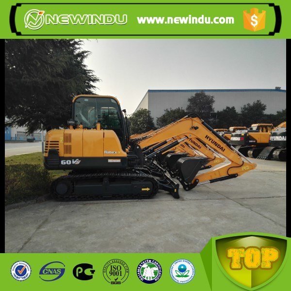 Crawler 6 Tons R60vs Hyundai Small Excavator with Good Quality