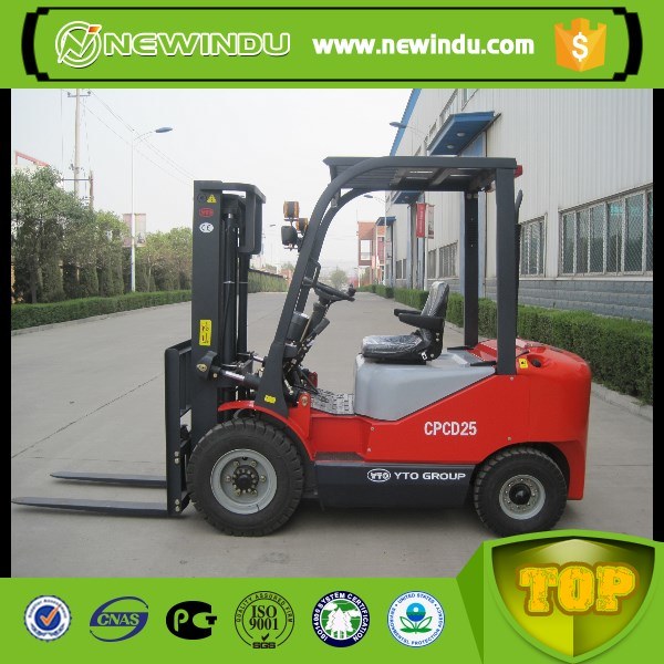 Diesel Battery Yto Supply All Terrain Forklift Cpcd25 Forklift