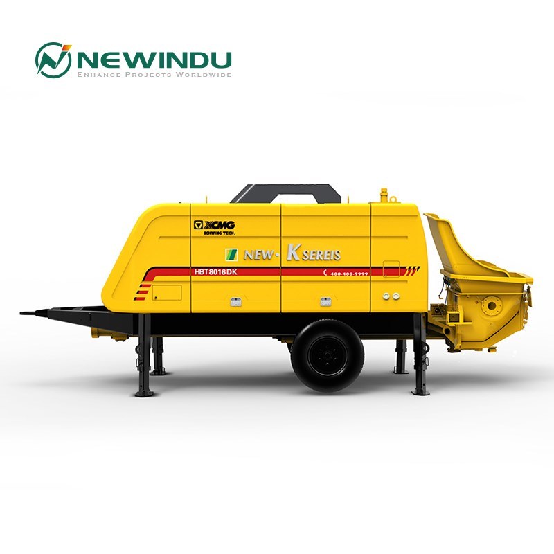 Low Price 50m3/H Output Concrete Trailer Pump Hbt5008K Factory Supplier