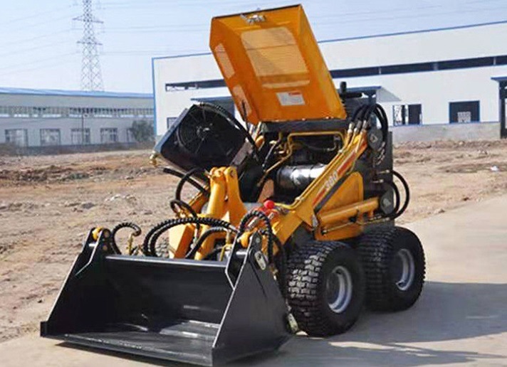 Mini Wheel Loader Skid Steer Loader Retroexcavadora Made in China