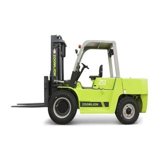 Top Brand Zoomlion 5 Ton Heavy Duty Diesel Forklift Fd50 with Isuzu Engine 600mm Load Center and Full Free Mast