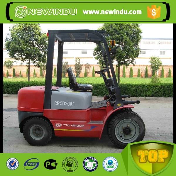 Yto New 3ton Diesel Engine Forklift with Side Shift