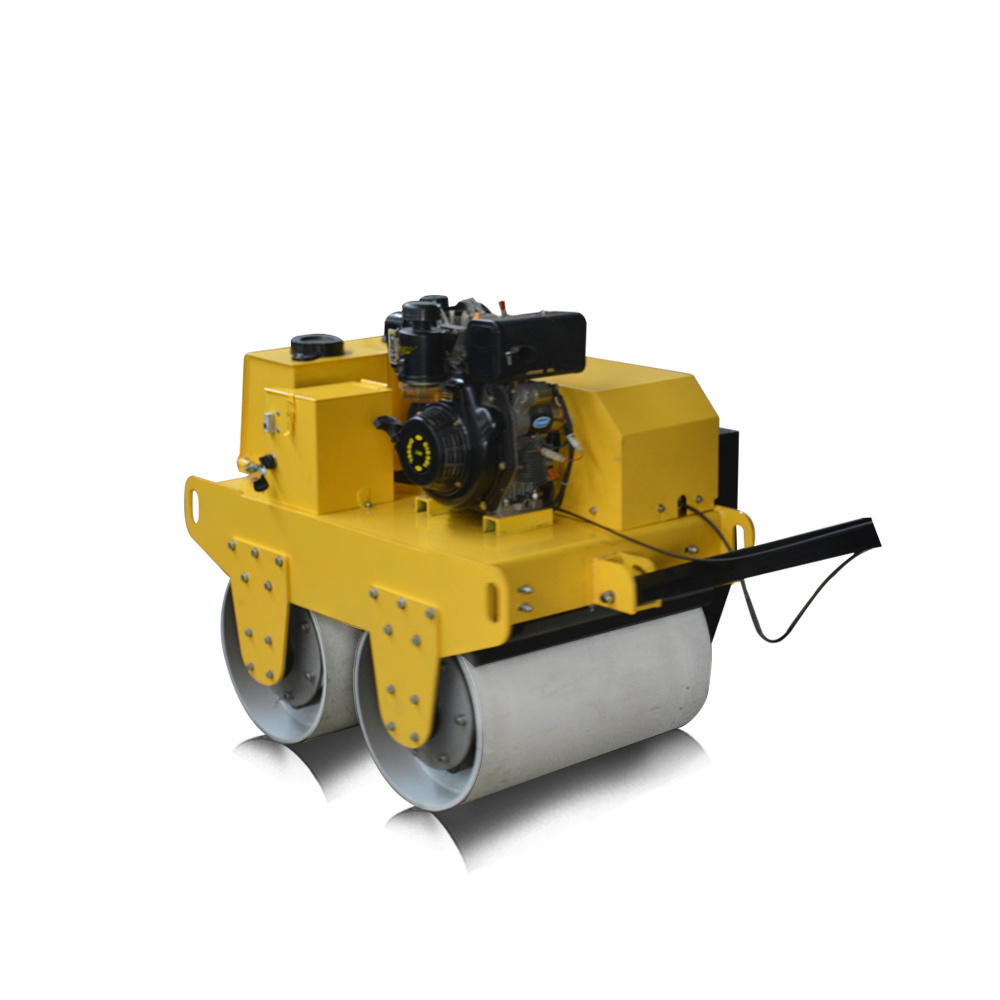China Brand Fuel Saving Hand Double Drum Roller Mini Road Roller