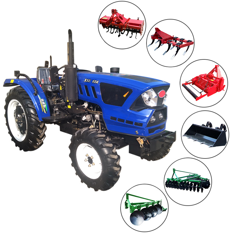 China Factory Price Walking Micro Mini Tractor Small 2X4 or 4X4 Wheel Tractor for Agriculture and Farm 10-200 HP with Attachments List