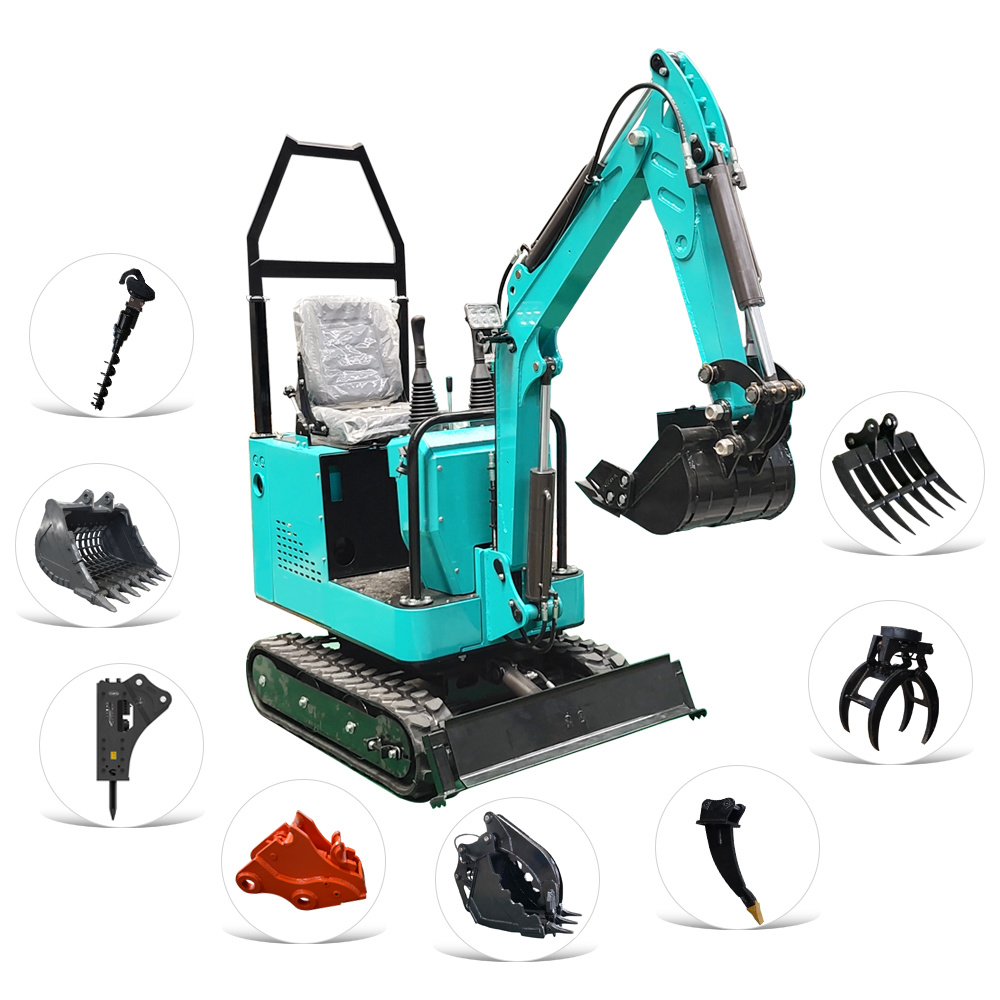Chinese New Design Upgraded Version 0.8 Ton 1 Ton 1.5 Ton 2 Ton New Micro Digger Machine Mini Excavator Accept Customized for Sale
